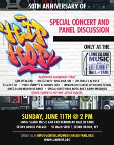 Long Island Music & Entertainment Hall of Fame to Celebrate Hip-Hop’s 50th Anniversary with Hip-Hop Concert show poster