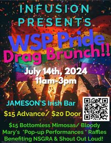 Infusion WSP Pride Drag Brunch show poster
