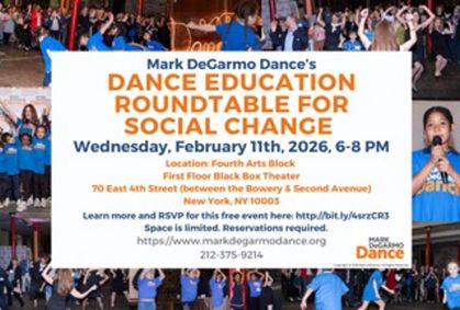 MDD’s Dance Education Roundtable for Social Change 2026 show poster