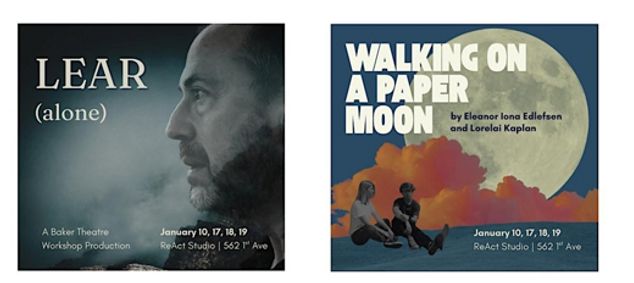 Lear (alone) & Walking on a Paper Moon show poster