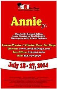 Annie Jr. show poster
