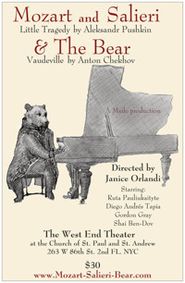 Mozart and Salieri & The Bear show poster