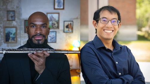 Adam W. Sadberry, flute and Nathan Cheung, piano show poster