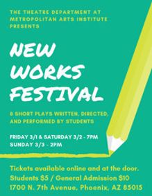 New Works Festival show poster