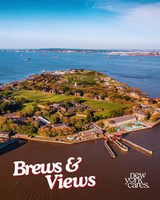 New York Cares Presents Brews & Views, a Fundraiser on Governors Island Benefitting the Stand with Students Campaign show poster