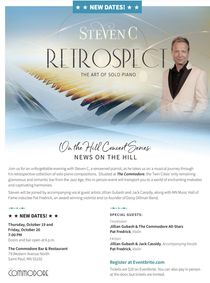 News on the Hill with Steven C: Retrospect. The Art of Solo Piano show poster