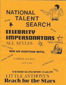 Little Anthony's Reach For bThe Stars show poster