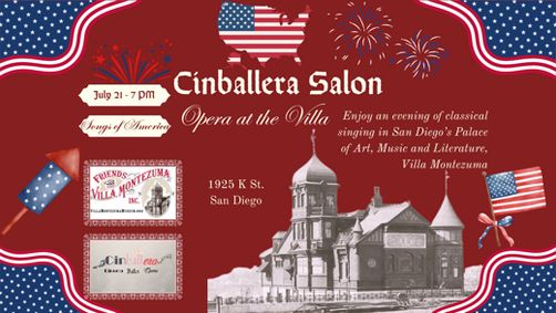 July Cinballera Salon - Songs of America show poster