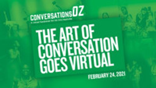 OZ Arts Nashville’s “Conversations at OZ” Virtual Benefit Event show poster