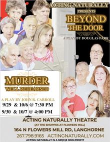 Beyond The Door/Murder Well reghearsed show poster