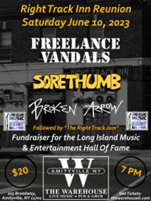 Right Track Inn Reunion Concert & Fundraiser for Long Island Music & Entertainment Hall of Fame show poster