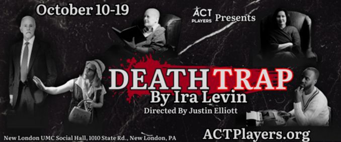 Ira Levin's Deathtrap show poster