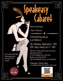 Speakeasy Cabaret show poster