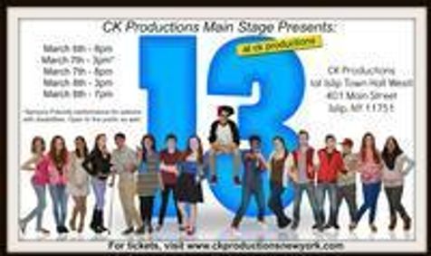 13 the Musical MAIN STAGE show poster