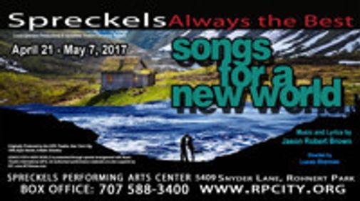 SONGS FOR A NEW WORLD show poster