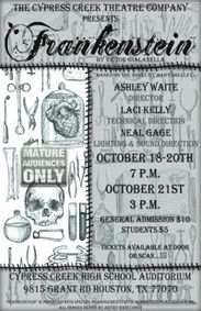 Frankenstein show poster