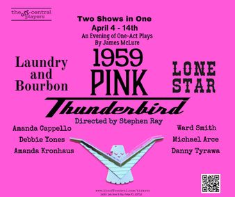 1959 Pink Thunderbird-(Laundy & Bourbon and Lone Star) show poster