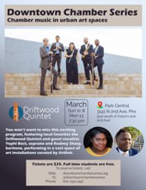 DCS presents: Driftwood Quintet at Park Central