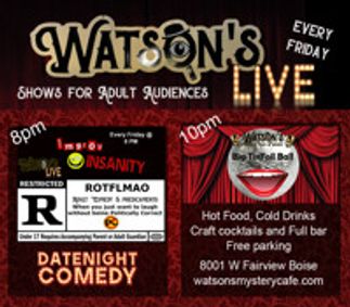 Watson's LIVE! Adult Comedy show poster