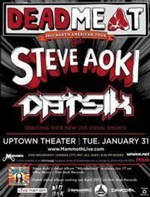 STEVE AOKI w/Datsik show poster