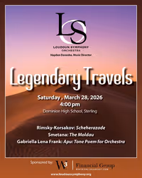Loudoun Symphony Presents Legendary Travels Logo