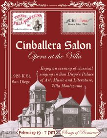 Cinballera Salon: Opera at the Villa - Songs of Romance show poster