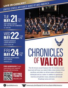 USAF Band of Mid-America Chronicles of Valor Concert Series show poster