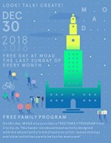 Look! Talk! Create! Free Family Days at MOAD MDC show poster