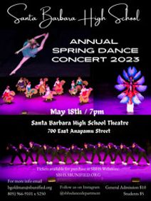 Santa Barbara High’s Annual Spring Dance Concert show poster