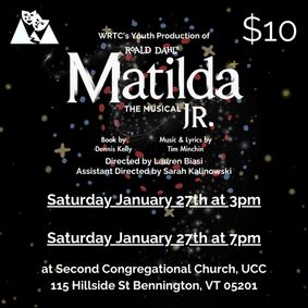 Roald Dahl's Matilda the Musical Jr show poster