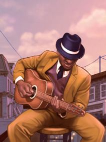 Seven Guitars show poster