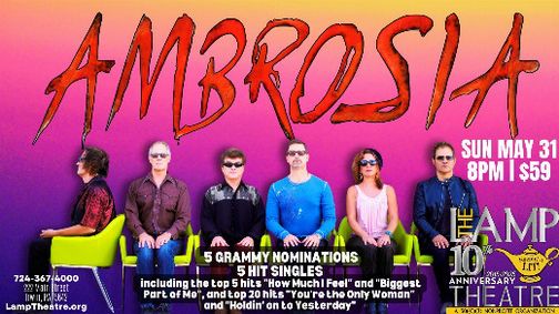 AMBROSIA returns to The Lamp Theatre, Irwin! show poster