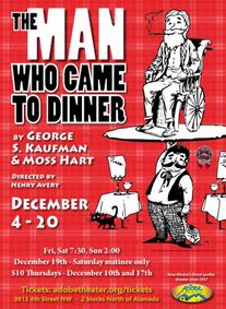 THE MAN WHO CAME TO DINNER show poster