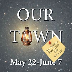 Open Auditions for Thornton Wilder's play Our Town - March 2026 show poster