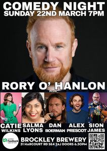 Comedy at Brockley Brewery : Rory O'Hanlon , Catie Herring , Salma Lyons , Dan Boerman and more...