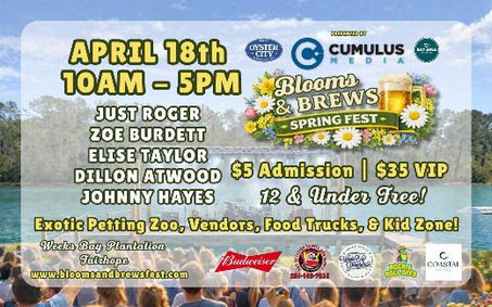 Blooms and Brews Spring Fest show poster