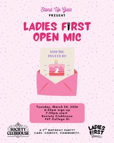 Ladies First Open Mic show poster