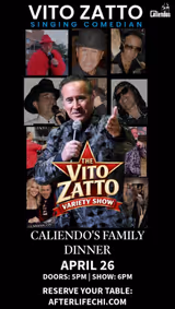 Family Dinner With Vito Zatto at Caliendos show poster
