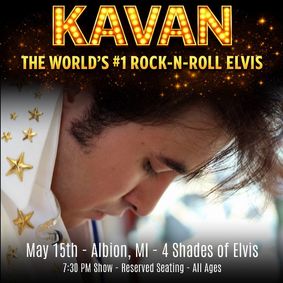 4 Shades of Elvis - The Early Years - Movie Years - '68 Comeback - Aloha from Hawaii show poster