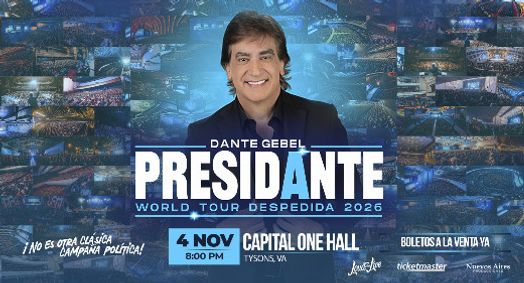 Dante Gebel World Tour Despedida 2026 show poster