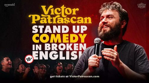 Stand up Comedy in broken English  Victor Patrascan in Luzern show poster