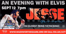 The Celestia Theater presents An Evening with Elvis starring Jesse Garron On September 12, 2026 in Cleveland