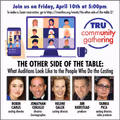 Theater Resources Unlimited Announces This Week’s TRU Community Gathering via Zoom, The Other Side of the Table: What Auditions Look Like to the People Who Do the Casting in Off-Off-Broadway