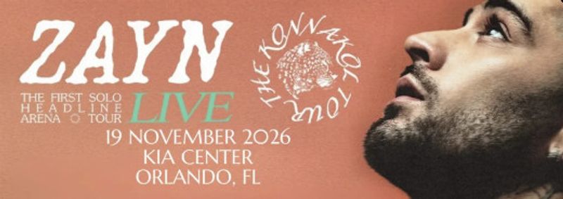 Zayn at Kia Center show poster