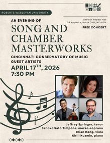 An Evening of Song and Chamber Masterworks show poster