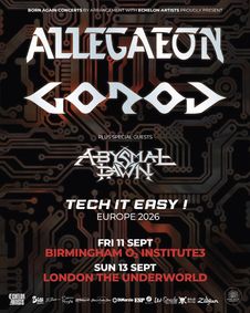 ALLEGAEON x GOROD at O2 Institute 3 - Birmingham show poster