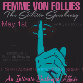 The Stilleto Speakeasy! Abur show poster