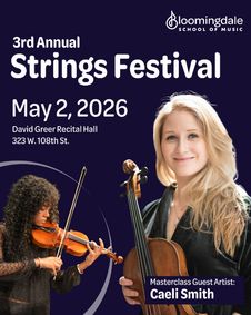 Strings Festival at Bloomingdale School of Music show poster