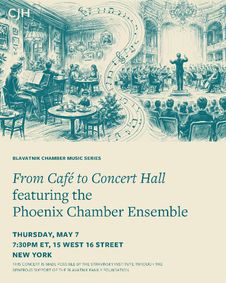  the blavatnik chamber music series at cjh  From Café to Concert Hall show poster
