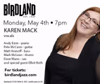 Karen Mack Back at Birdland! in Off-Off-Broadway